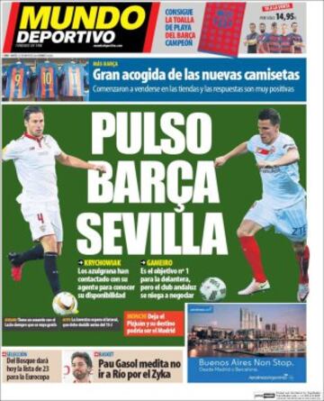 Portadas de la prensa mundial