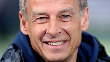 (FILES) In this file photo taken on January 19, 2020 Hertha Berlin's German head coach Jurgen Klinsmann is seen prior to kick off in the German first division Bundesliga football match Hertha Berlin v Bayern Munich in Berlin. - Klinsmann, who won the World Cup as a player and led Germany to the semi-finals as coach, has been appointed head coach of South Korea, the country's football body said on February 27, 2023. (Photo by Ronny Hartmann / AFP) / DFL REGULATIONS PROHIBIT ANY USE OF PHOTOGRAPHS AS IMAGE SEQUENCES AND/OR QUASI-VIDEO