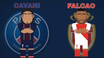 Falcao vs Cavani: los números de dos depredadores