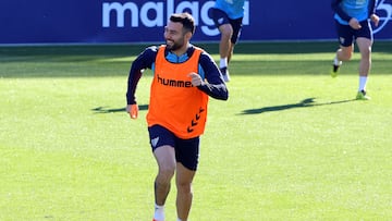 Pastor, durante un entrenamiento.