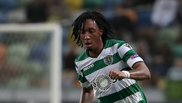 Gelson Martins, en un partido con el Sporting.