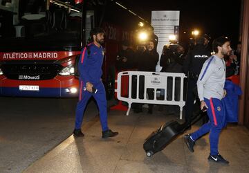 Atlético de Madrid: Recibimiento a su llegada al hotel