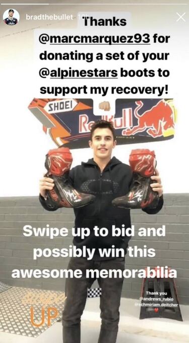 Márquez apoya al piloto Brad Baker en su recuperación