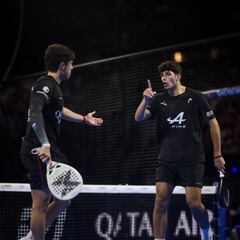 Coello (con Tapia) exaspera a Chingotto y Galán