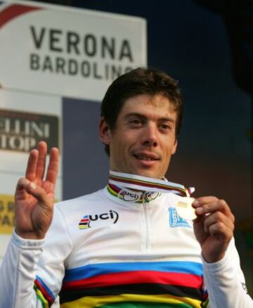 Mundial de Verona (Italia) de 2004. Óscar Freire ganó la medalla de oro en ruta.