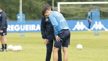 Pepe Sánchez, en el momento de lesionarse.