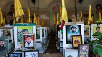 Graves are seen in a cemetery dedicated to Lebanese Hezbollah fighters, in Ghobeiry, Beirut southern suburbs, Lebanon September 19, 2024. REUTERS/Emilie Madi