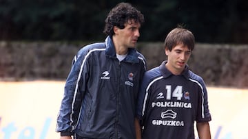 Aitor L&oacute;pez Ukarte durante un entrenamiento con la Real Sociedad.