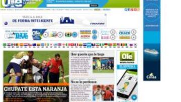 La portada de la web de Ol&eacute;.