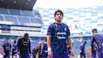 Santiago Lopez of Pumas during the 6th round match between Puebla and Pumas UNAM as part of the Liga BBVA MX, Torneo Clausura 2026 at Cuauhtemoc Stadium, on February 13, 2026 in Puebla, Mexico.