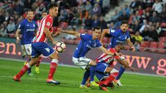 Partido entre Oviedo y Girona de la primera vuelta de la Liga 1,2,3. 