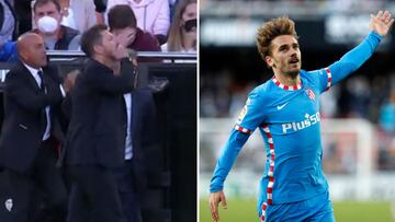 Amor rojiblanco: los besos cruzados entre Griezmann y Simeone