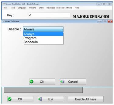 Cómo desactivar teclas en Windows 10