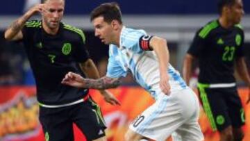 COMPLETO. Messi jugó todo el partido ante México en Dallas.