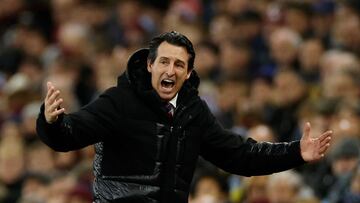 Unai Emery, en un partido con el Aston Villa.