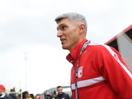 Daniel Torres previo a un partido de Santa Fe.