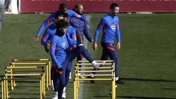 João Félix, en un entrenamiento del Atlético.