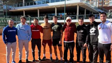 Carlos Alcaraz entrena en Valencia con Bernab¨¦ Zapata.