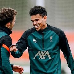 Diogo Jota, ilusionado por las referencias de Luis Díaz