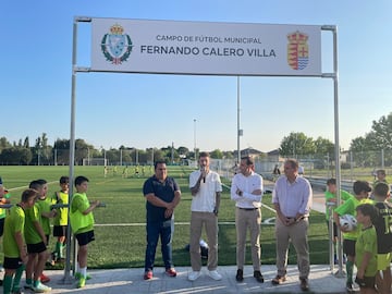 Inauguración del campo de fútbol Fernando Calero Villa en Boecillo.