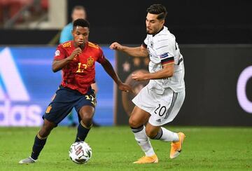 Ansu Fati on his Spain debut against Germany