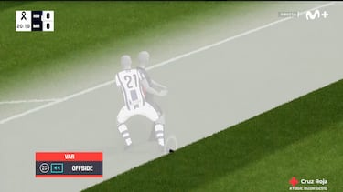 11/11/24 CAPTURA DE TELEVISION TV GRAFICO REAL SOCIEDAD - BARCELONA VAR FUERA DE JUEGO LEWANDOWSKI
PUBLICADA 12/11/24 NA MA09 1COL