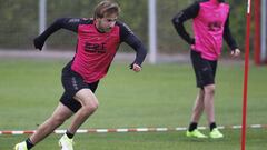 Sergi Samper entrenando.