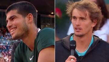 Dejó a la Caja Mágica rendida y a Alcaraz rojo de la vergüenza: el discurso de Zverev fue tremendo