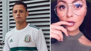 Im&aacute;genes de Chicharito con la camiseta de la selecci&oacute;n mexicana y de la tuitera a la que dio &#039;calabazas&#039;