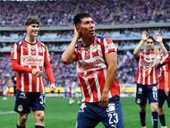 Daniel Aguirre celebrates his goal 2-0 of Guadalajara during the 1st round match between Guadalajara and Pachuca as part of the Liga BBVA MX, Torneo Clausura 2026 at Akron Stadium, on January 10, 2026 in Guadalajara, Jalisco, Mexico.