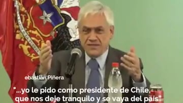 La nueva frase viral de Piñera sobre el coronavirus: "Le pido que nos deje tranquilos y se vaya"