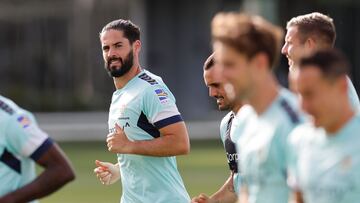 Isco, durante un entrenamiento del Betis.