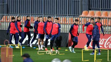 Entrenamiento del Atlético de Madrid en el Cerro del Espino.