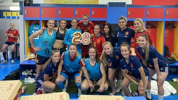 Jugadoras de la Selección española femenina.