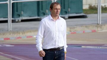 Francesc Arnau, en el estadio Ciudad de M&aacute;laga.