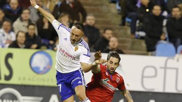 Xumetra en un encuentro disputado entre el Zaragoza y el Numancia.