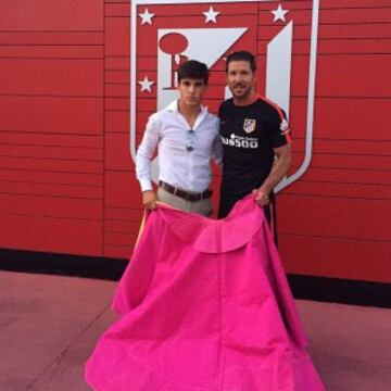 Gonzalo Caballero con Simeone. 