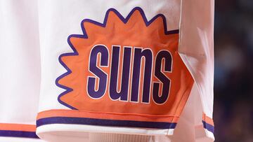 PHOENIX, AZ - NOVEMBER 10: A close up view of the Phoenix Suns logo during the game against the Orlando Magic on November 10, 2017 at Talking Stick Resort Arena in Phoenix, Arizona. NOTE TO USER: User expressly acknowledges and agrees that, by downloading and or using this photograph, user is consenting to the terms and conditions of the Getty Images License Agreement. Mandatory Copyright Notice: Copyright 2017 NBAE (Photo by Michael Gonzales/NBAE via Getty Images)