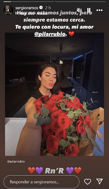 La publicación de Sergio Ramos con su regalo de San Valentín a Pilar Rubio.