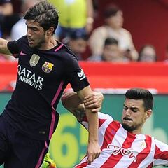 Sergi Roberto lleva tantos pases de gol como Alves el año pasado