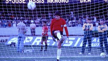 El Pato Fillol jugando con Argentina en Maracaná