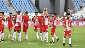 El Almer&iacute;a celebra su triunfo ante el Reus.