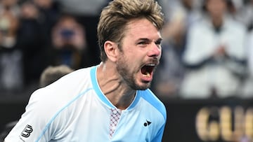 Stan Wawrinka celebra su victoria contra Arthur Gea en el Open de Australia.
