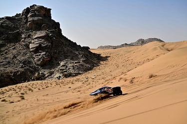 Carlos Sainz y Lucas Cruz durante un momento de la etapa.