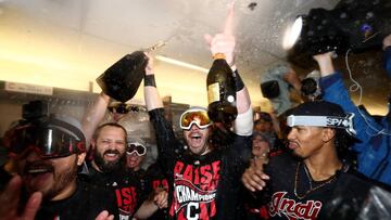 Festejo de los Cleveland Indians.