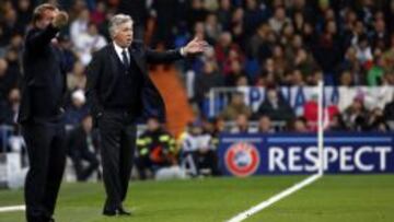 Carlo Ancelotti, en un momento del partido.