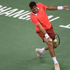 Se acabó Shanghái para Del Potro: se retira ante Coric por lesión