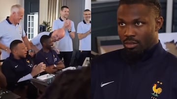 La reacción de Mbappé a la felicitación de Deschamps a los campeones de la Champions
