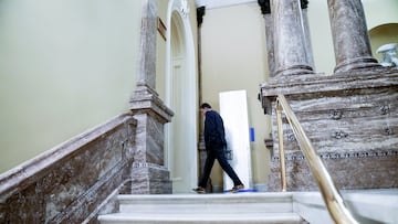 U.S. Senator Joe Manchin (D-WV) walks away from speaking with reporters after voting on the Senate floor during voting for the "Inflation Reduction Act of 2022," at the U.S. Capitol building in Washington, D.C., U.S., August 7, 2022. REUTERS/Ken Cedeno