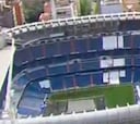 Los fondos del estadio Santiago Bernabéu ya están sin techo